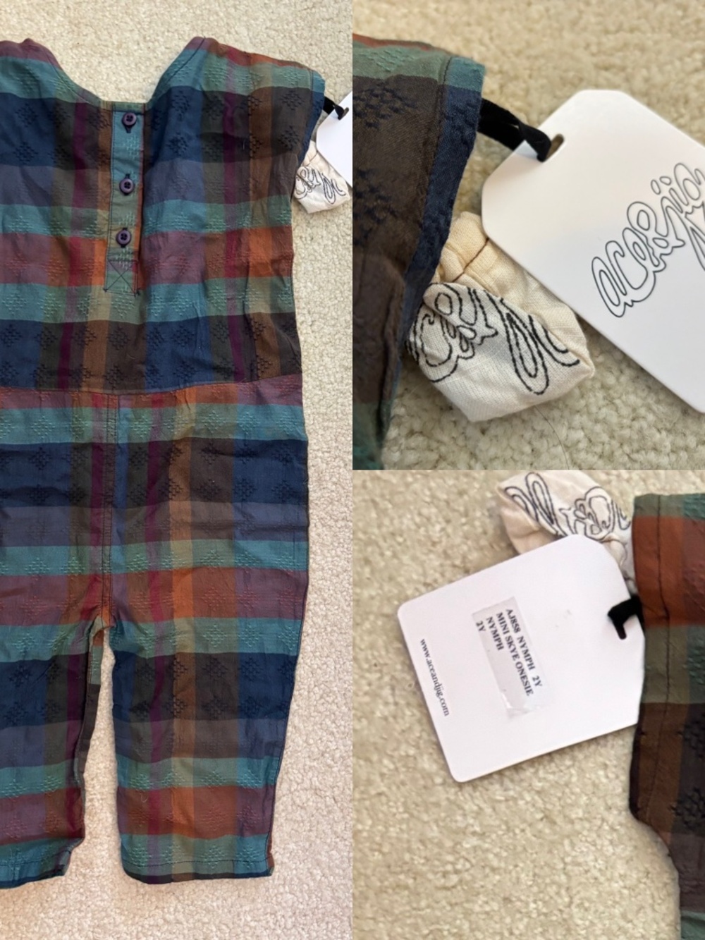 Ace & Jig Skye Onesie in Nymph 2Y
